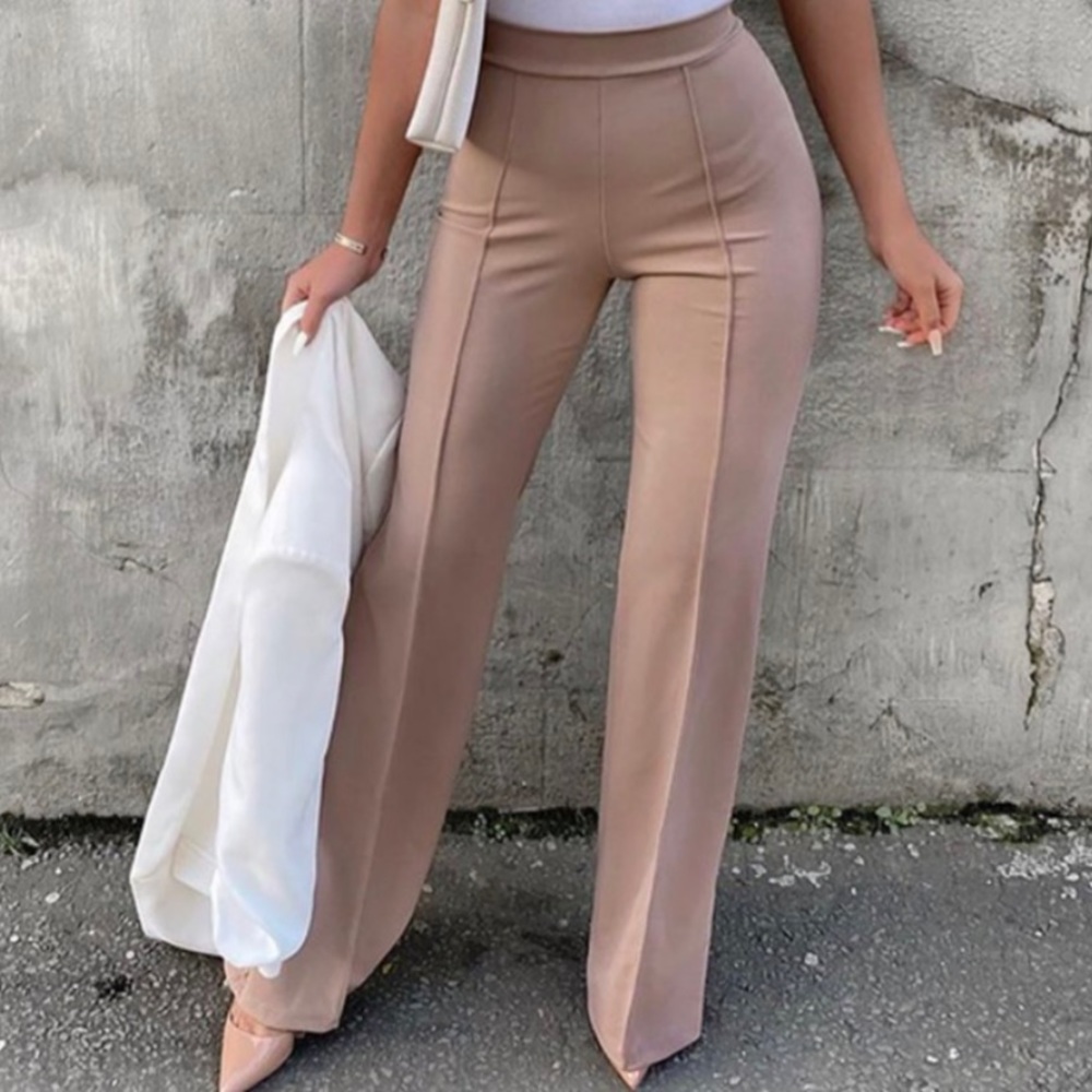 High waisted tan pants size small